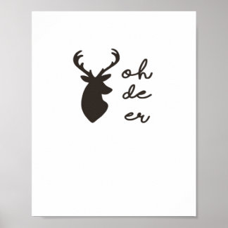 Poster Oh Deer Style Graphique Moderne