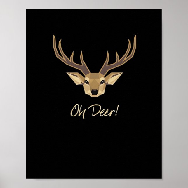 Poster Oh Deer Whimsical Artistic Expression  (Devant)