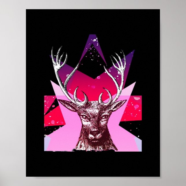 Poster Oh Deer Whimsical Creative Design  (Devant)