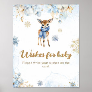 Poster Oh Deer Winter Baby Boy Showings Jeu