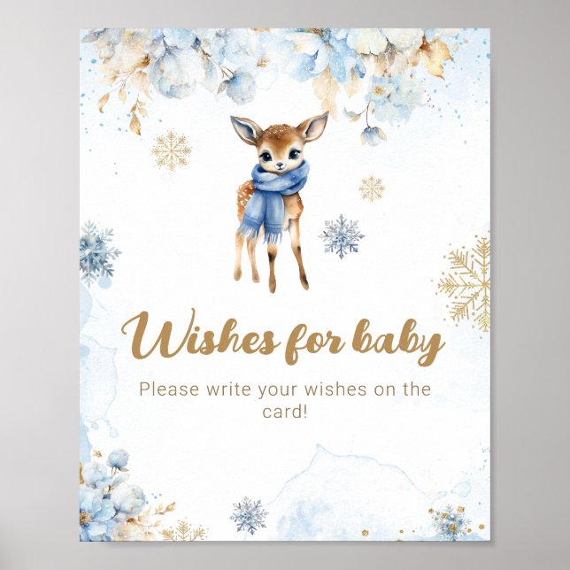 Poster Oh Deer Winter Baby Boy Showings Jeu (Devant)