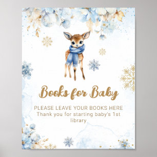 Poster Oh Deer Winter Baby Boy Shoy Books