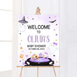 Poster Oh Feuille Boo-y Halloween Baby Shower Bienvenue