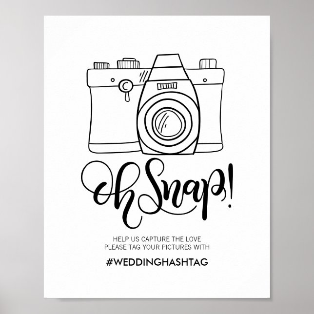 Poster Oh ! - Hashtag Mariage (Devant)