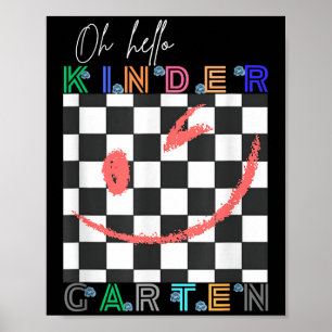 Poster Oh Hello Kindergarten mignonne tenue pour enfants 