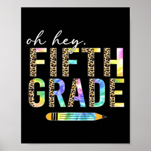 Poster Oh Hey 5e année de retour à l'école élèves 5e anné