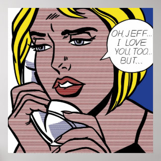 Poster Oh JeffI Love You TooMais par Roy Lichtenstein