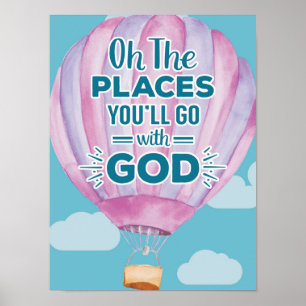 Poster Oh les endroits où vous irez avec Dieu Imprimer