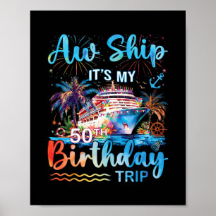 Poster Oh mon bateau c'est mon voyage de croisière pour m