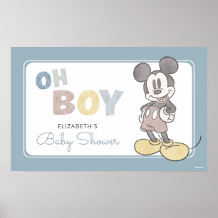 Poster Oh mon garçon, c'est un garçon ! Baby shower Micke