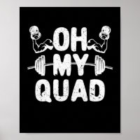 Oh My Quad Funny Leg Day Squat Gym Workou
