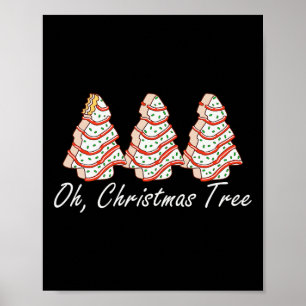 Poster Oh Noël Arbre de Noël Gâteaux de Noël Pajamas de F