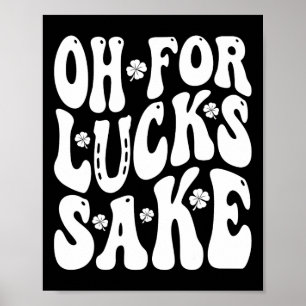 Poster Oh Pour La Chance St Patrick Hommes Femmes Garçons