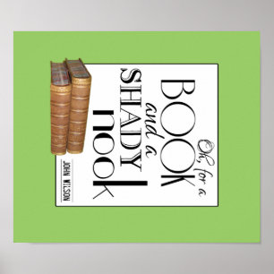 Poster Oh pour un livre et un coin ombragé