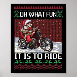 Poster Oh Quel Amusement C'Est De Circuler Père Noël Ridi