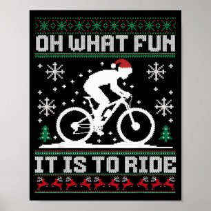 Poster Oh Quelle Joie De Faire Du Vélo De Montagne Cyclis