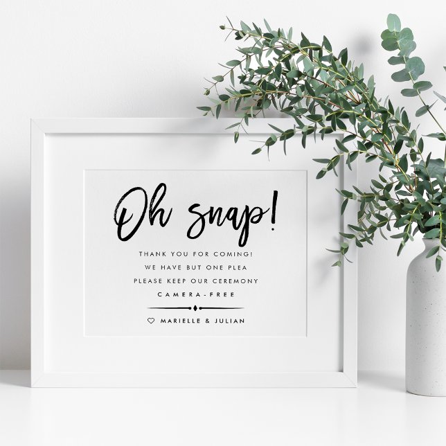 Poster Oh Snap | Cérémonie de débranchement de typographi (Créateur téléchargé)