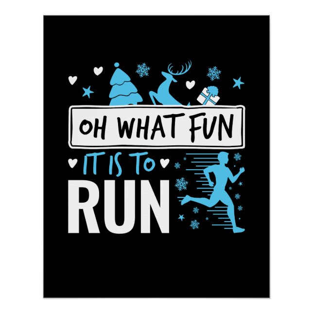 Poster Oh What Fun It Is to Run Christmas Runner Runner (Devant)