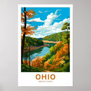 Poster Ohio États-Unis Imprimer