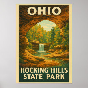 Poster Ohio Hocking Hills State Park V01