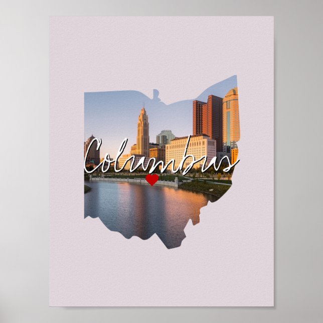 Poster Ohio State Photo insert and town name (Devant)