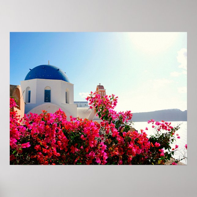 Poster Oia Santorini, Grèce Photographie (Devant)