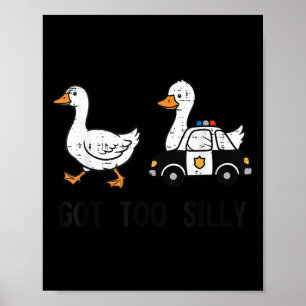 Poster Oie A Trop De Poux Voiture Drôle Animal Hommes Fem
