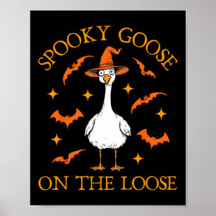 Poster Oie éffrayante Sur La Sorcière De Miel D'Halloween