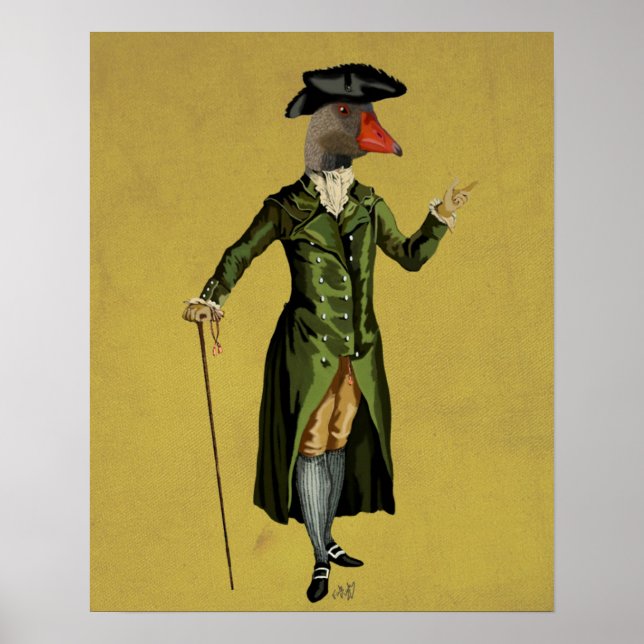 Poster Oie en Green Regency Manteau (Devant)