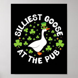 Poster Oie La Plus Silliest Au Pub Funny Shamrock St Patr
