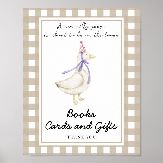 Poster Oie - livres cartes et cadeaux (Devant)
