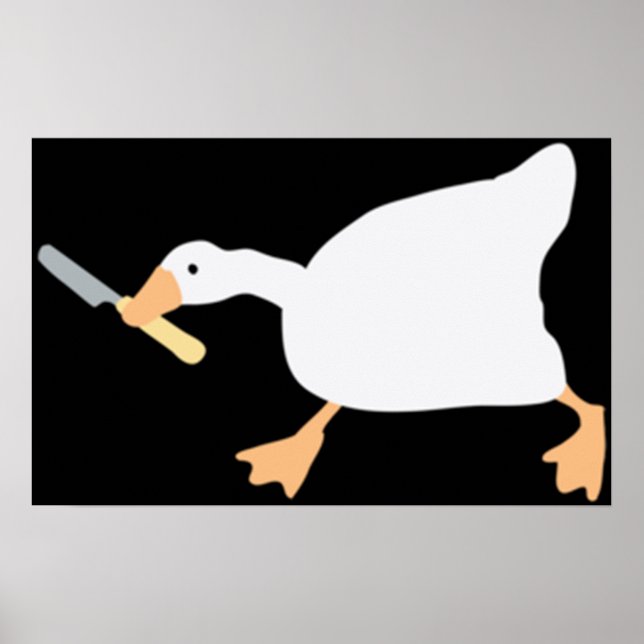 Poster Oie sans titre avec sticker à couteau de beurre (Devant)