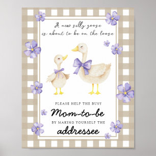 Poster Oie sotte - Aidez la maman à être occupée