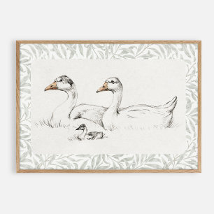 Poster Oies nurserie vintage 