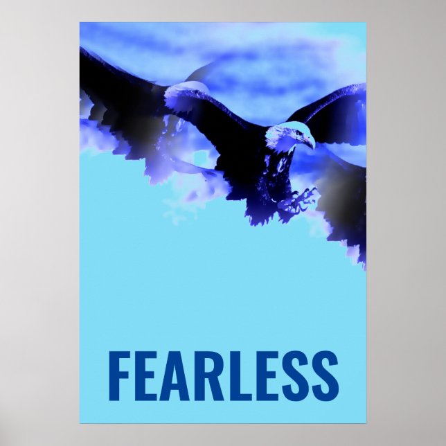 Poster Oigle sans peur Motivational Courage Artwork (Devant)