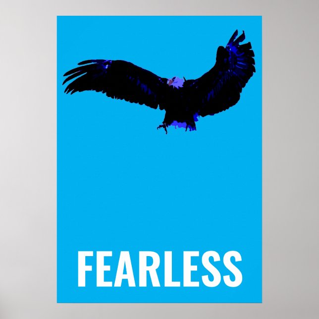 Poster Oigle sans peur Motivational Courage Artwork (Devant)