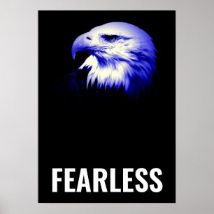 Poster Oigle sans peur Motivational Courage Artwork