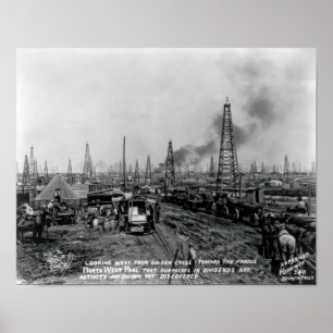 Poster OIL FIELD of TEXAS 1919