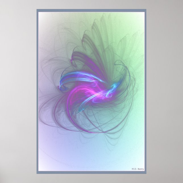 Poster Oiseau bleu de grâce (Devant)
