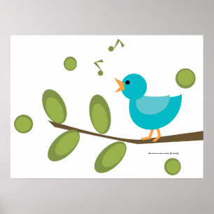 Poster Oiseau chanteur