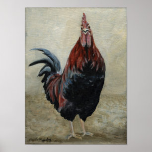 Poster Oiseau de coq Regarder Oiseau Art Imprimer