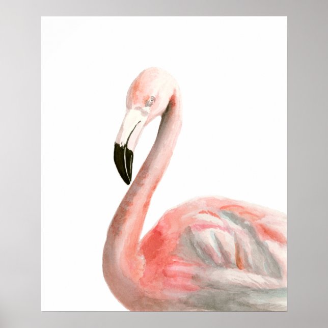 Poster Oiseau de Flamant rose tropical (Devant)
