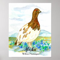 Oiseau de l'Alaska Willow Ptarmigan