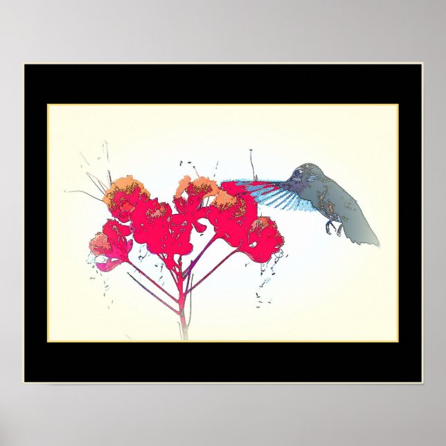 Poster Oiseau de mer Animaux Faune Florale (Devant)