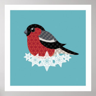 Poster Oiseau de Noël