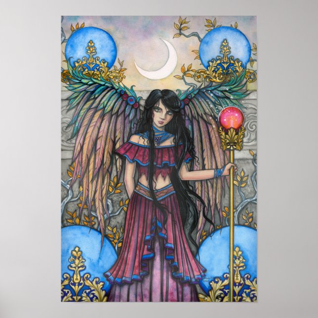 Poster Oiseau de nuit Imaginaire Fairy Art de Molly Harri (Devant)
