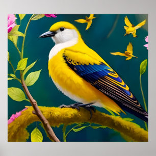 Poster Oiseau doré