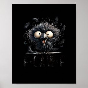Poster Oiseau drôle tendance F-Caw-F Unique
