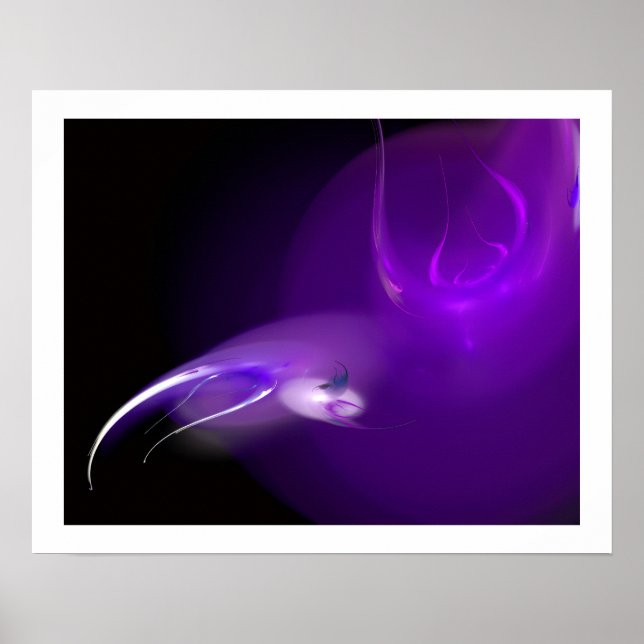 POSTER OISEAU LÉGER EN VIOLET (Devant)
