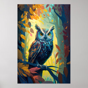 Poster Oiseau Oiseau Animal Portrait Peinture Faune Extér